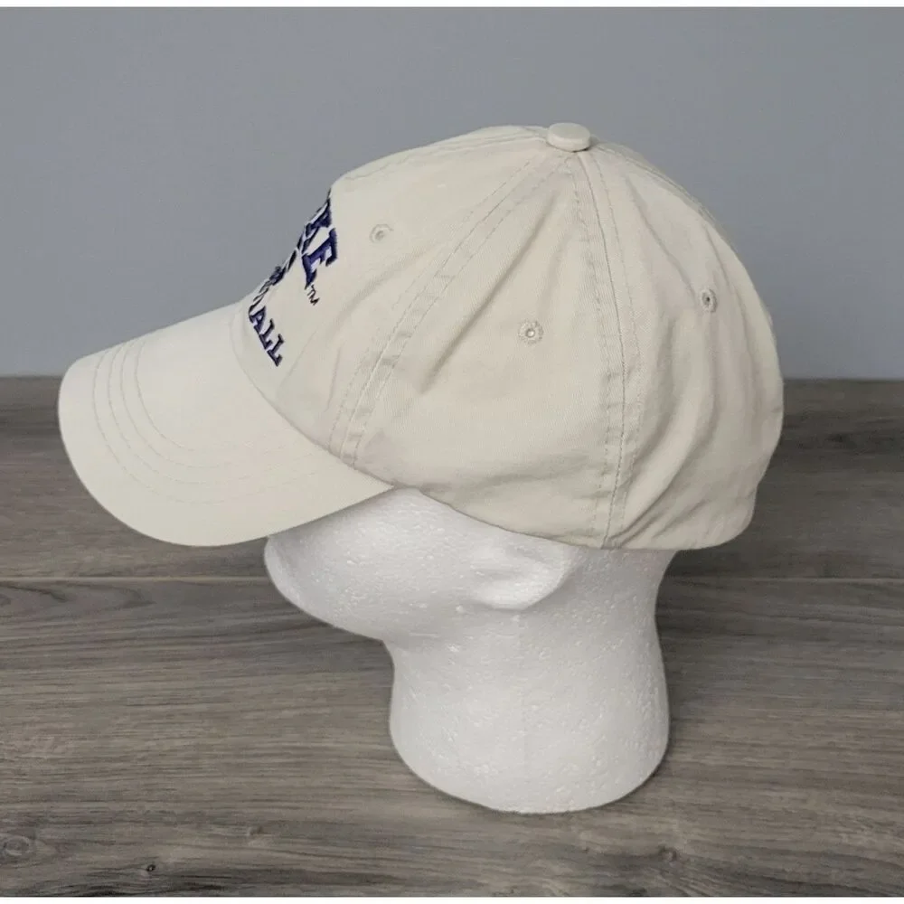 VTG 1995 Headwear By The Game Mens Duke Basketball Fitted Cap Hat Cream 7 1/4